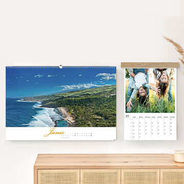 Calendario de pared personalizado con fotos