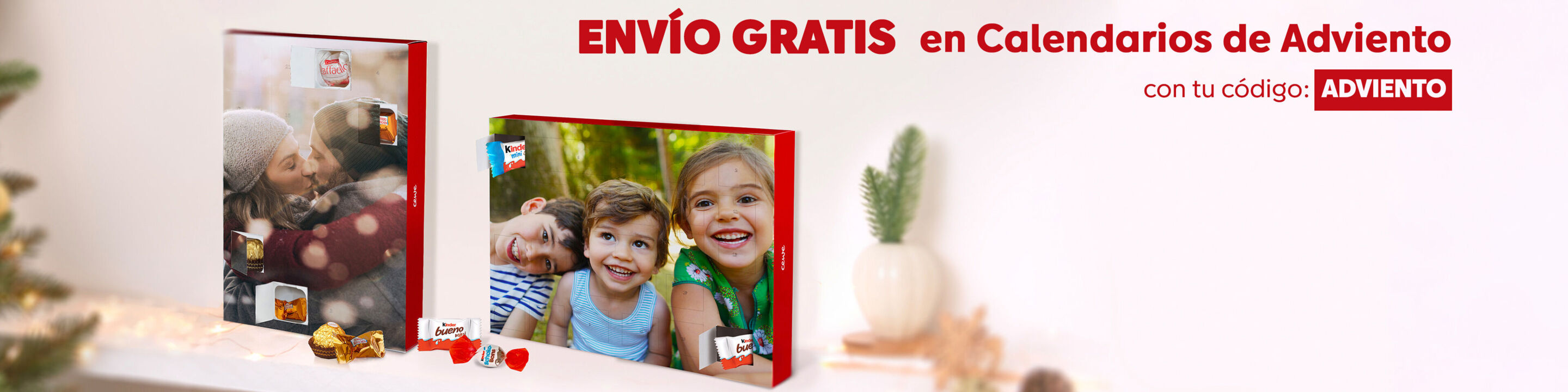 Calendario de Adviento personalizado con fotos 2026