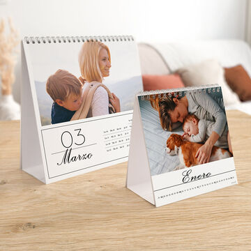 Calendario fotográfico de mesa personalizado