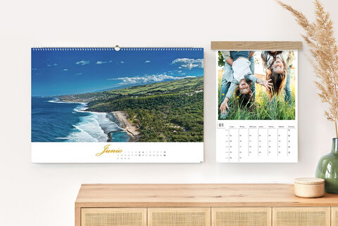 Calendario de pared personalizado con fotos